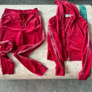 Red juicy couture matching sweat suit